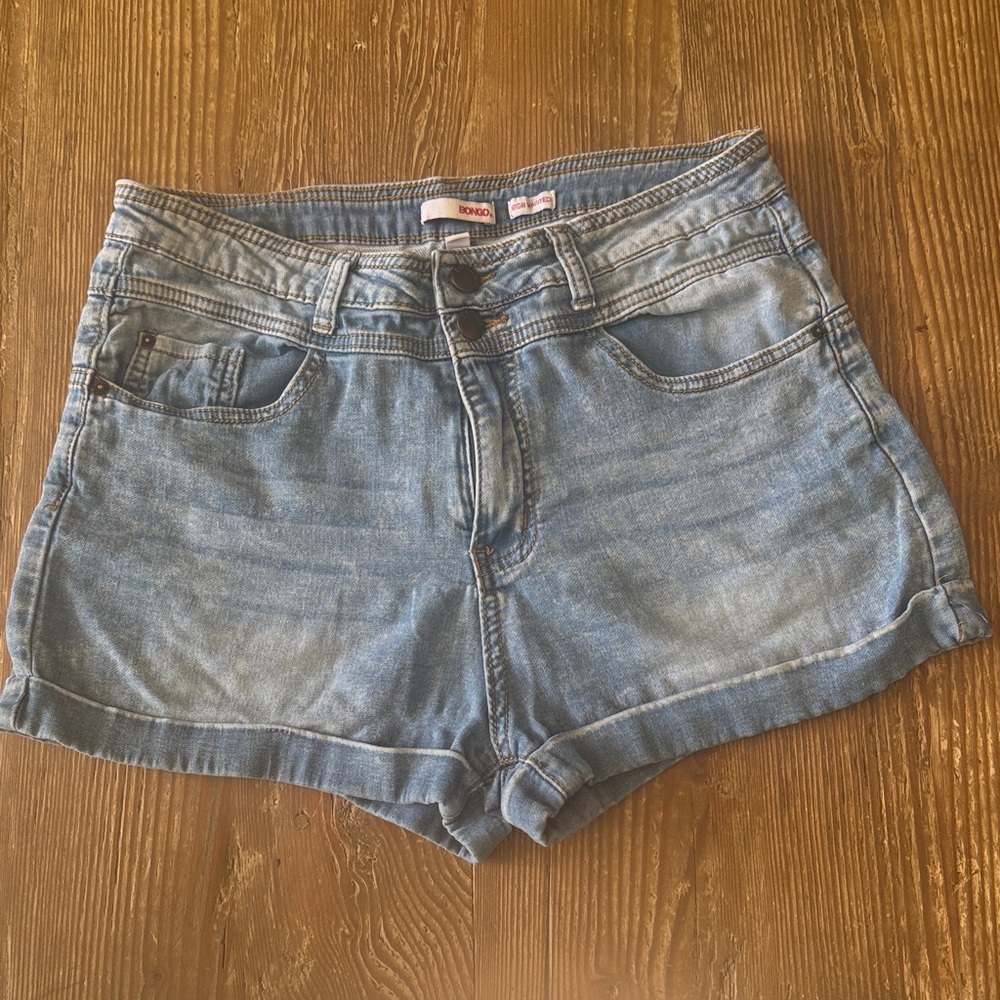 BONGO high waisted Denim Blue Jean Shorts